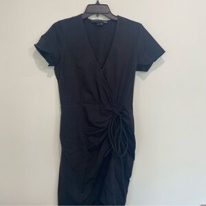 Veronica Beard Wrap Tshirt Dress With Ruching & Bow